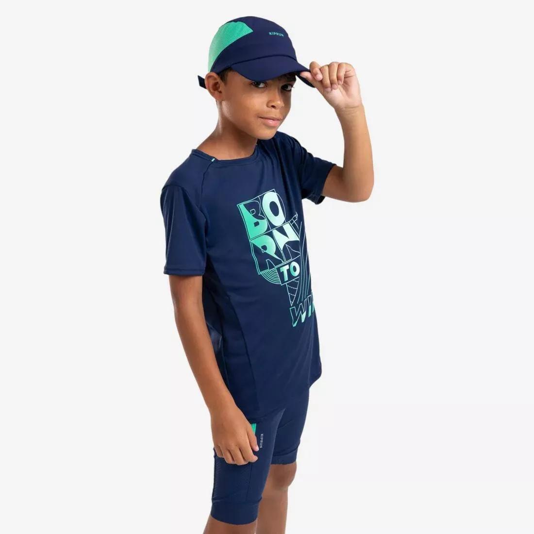 Kids Exercise Running T-shirt, Galaxy Blue, , medium