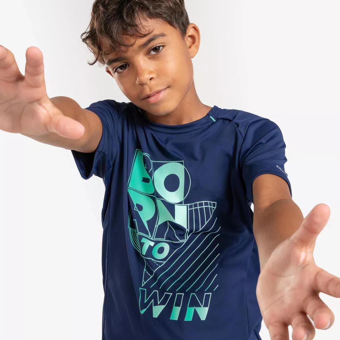 Kids Exercise Running T-shirt, Galaxy Blue, , large image number 6