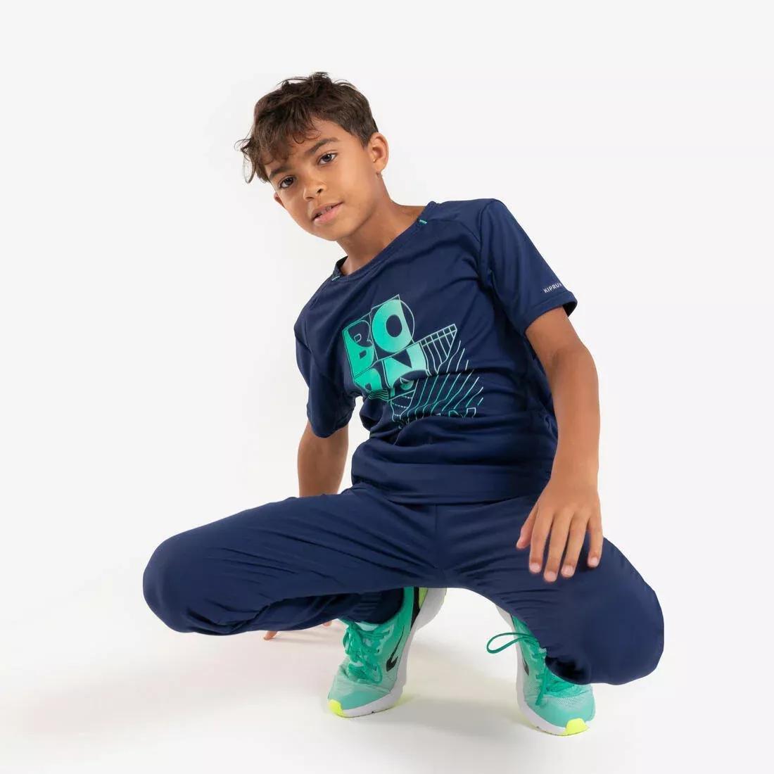 Kids Exercise Running T-shirt, Galaxy Blue, , large image number 8