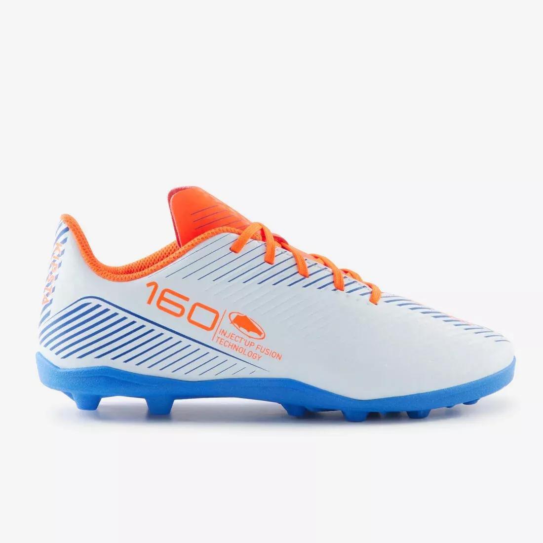 FOGGY BLUE Kids' Lace-Up Football Boots 160 AG/FG, , large image number 2