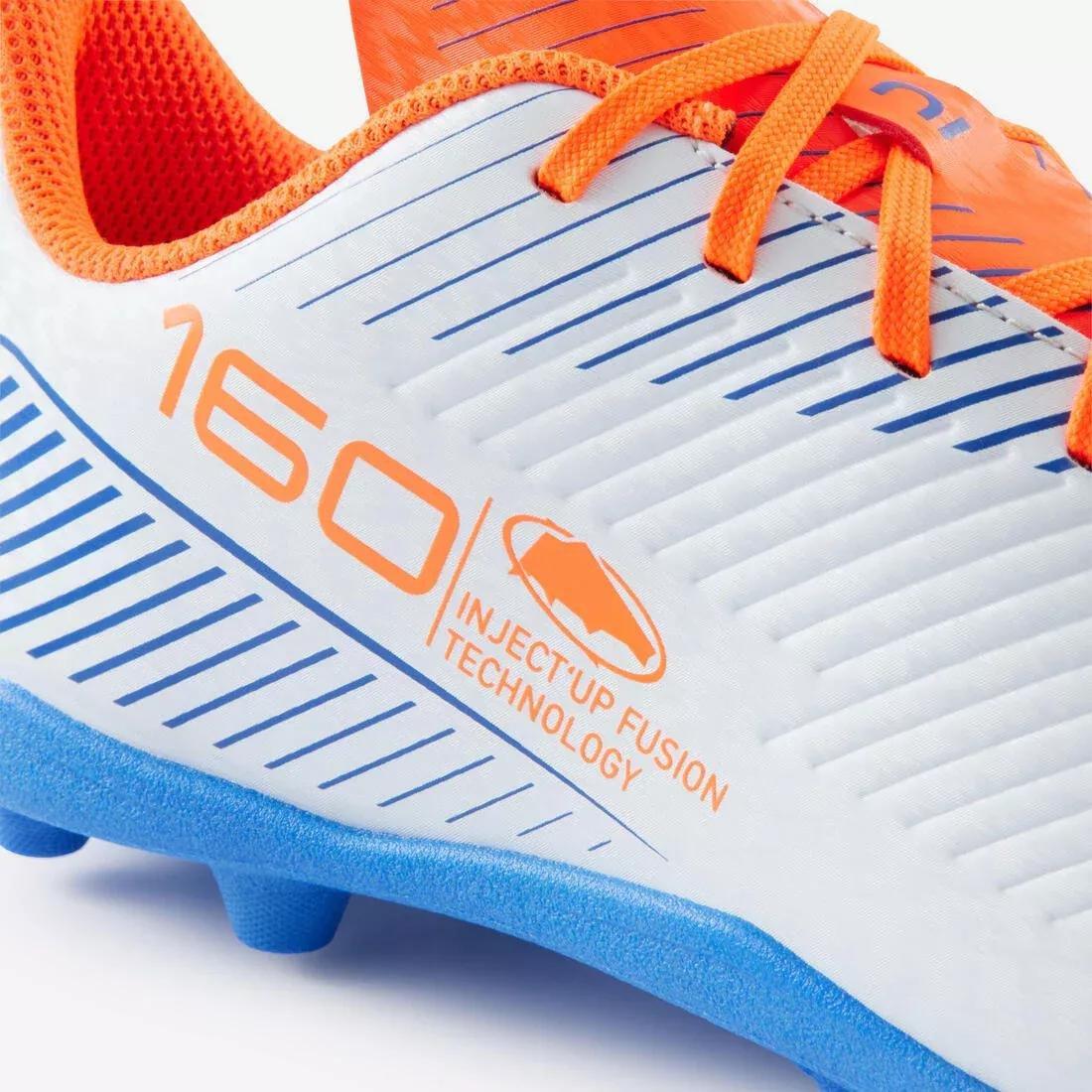 FOGGY BLUE Kids' Lace-Up Football Boots 160 AG/FG, , large image number 3