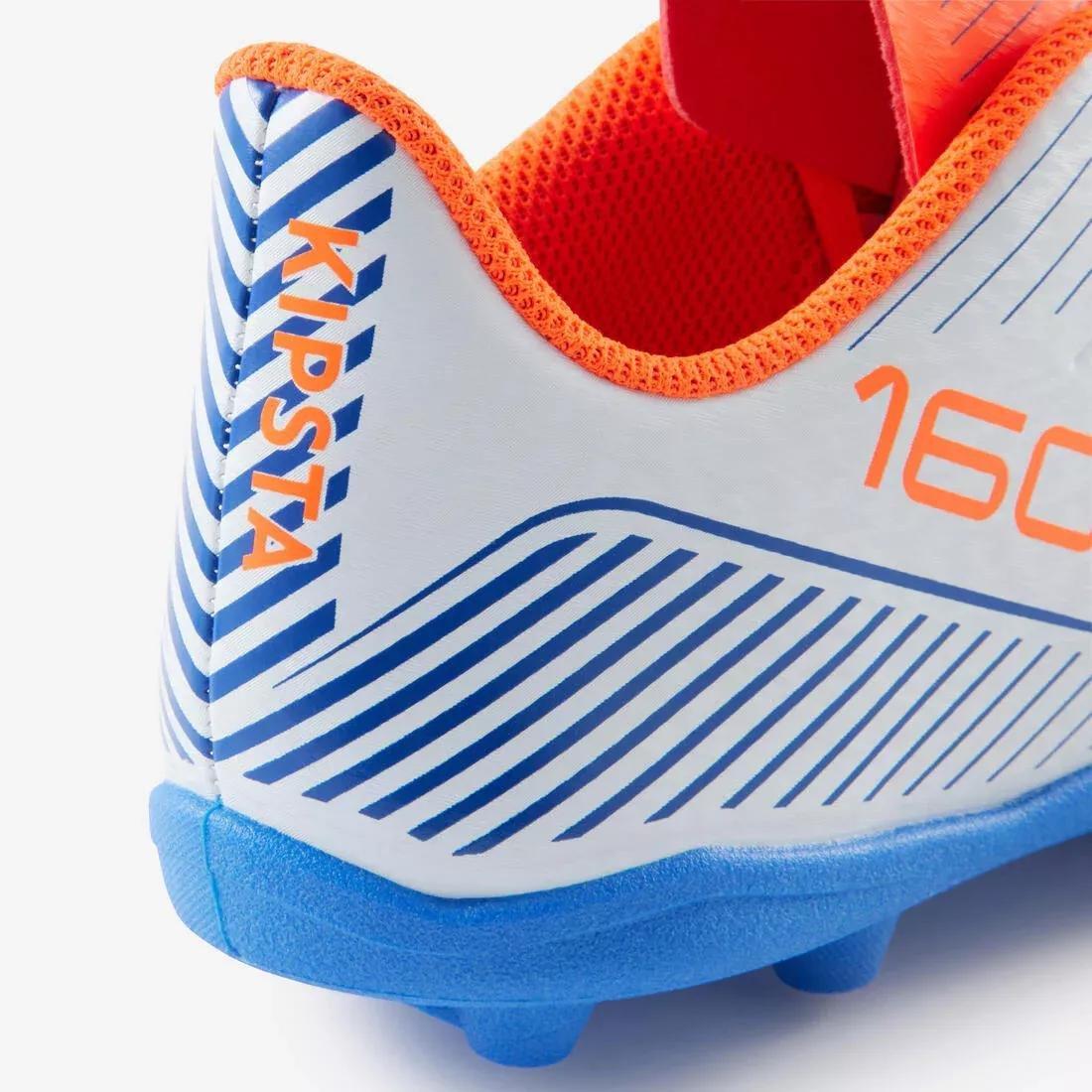 FOGGY BLUE Kids' Lace-Up Football Boots 160 AG/FG, , large image number 4