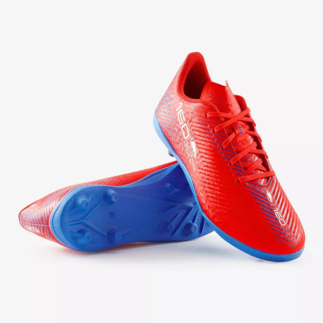 FOGGY BLUE Kids' Lace-Up Football Boots 160 AG/FG, , large image number 11