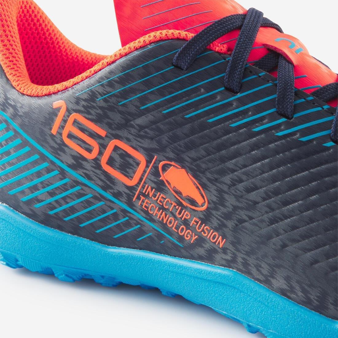 Kids Unisex Lace-Up Football Boots - 160 Turf, Navy, , large image number 2