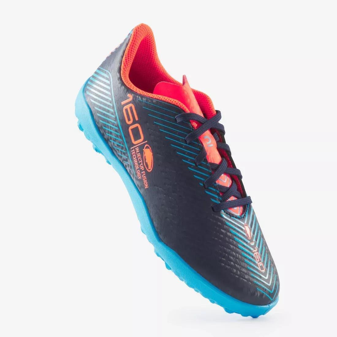 Kids Unisex Lace-Up Football Boots - 160 Turf, Navy, , large image number 5