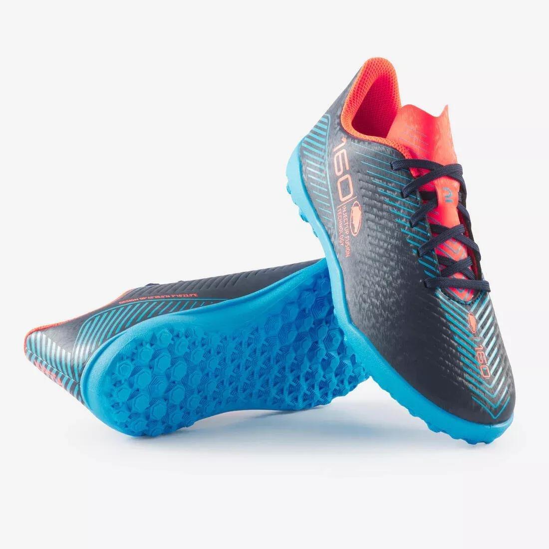 Kids Unisex Lace-Up Football Boots - 160 Turf, Navy, , large image number 9