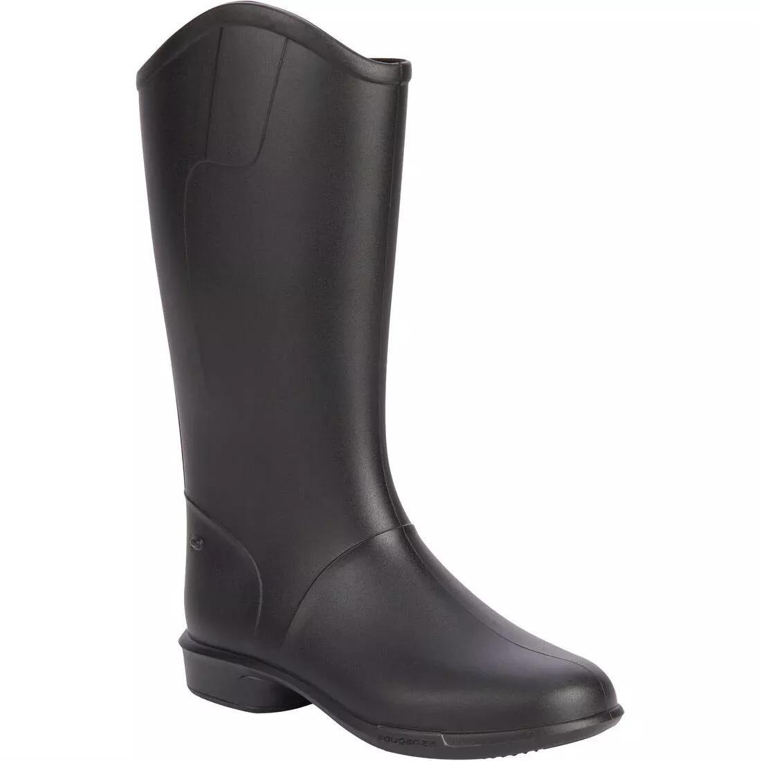 Kids Unisex Horse Riding Boots - 100, Black, No Color, medium