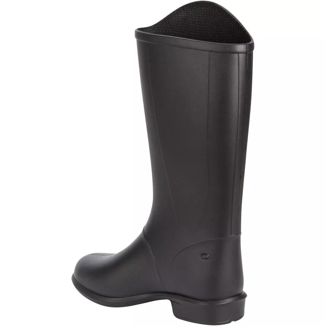 Kids Unisex Horse Riding Boots - 100, Black, No Color, medium