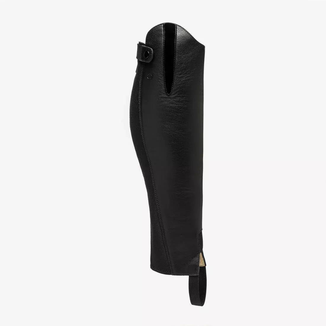 Adult Horse Riding Half Chaps - 900, Black, No Color, large image number 0