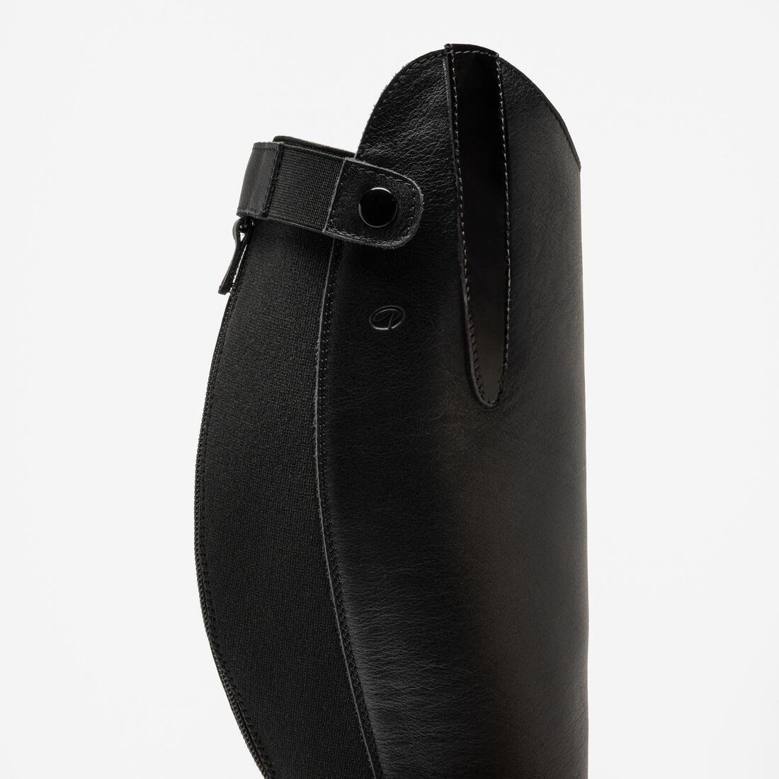 Adult Horse Riding Half Chaps - 900, Black, No Color, large image number 5