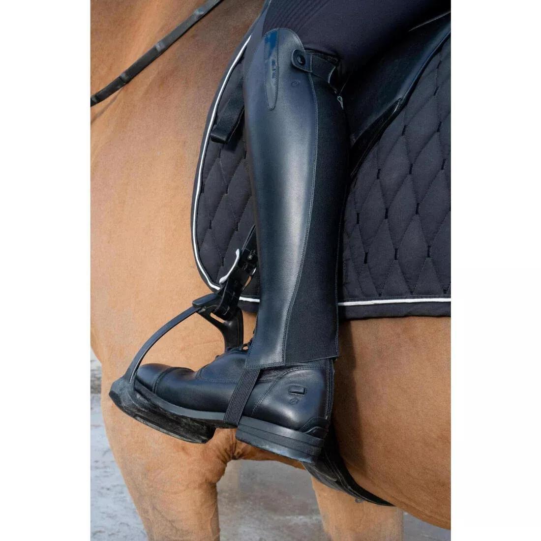 Adult Horse Riding Half Chaps - 900, Black, No Color, large image number 7