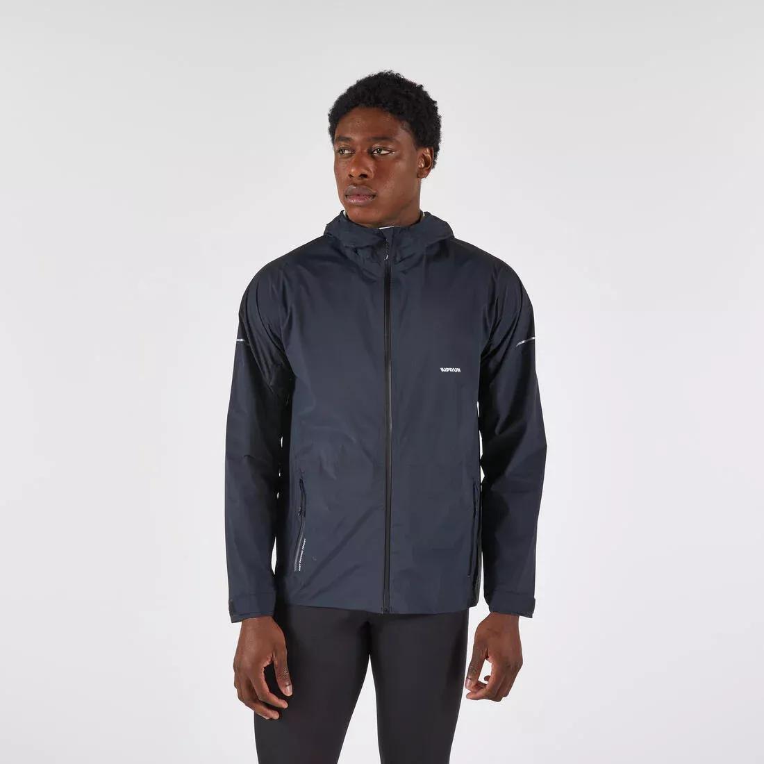 Men's Waterproof, Breathable Running Jacket - Kiprun Run 900, Grey, 5401_000, large image number 0