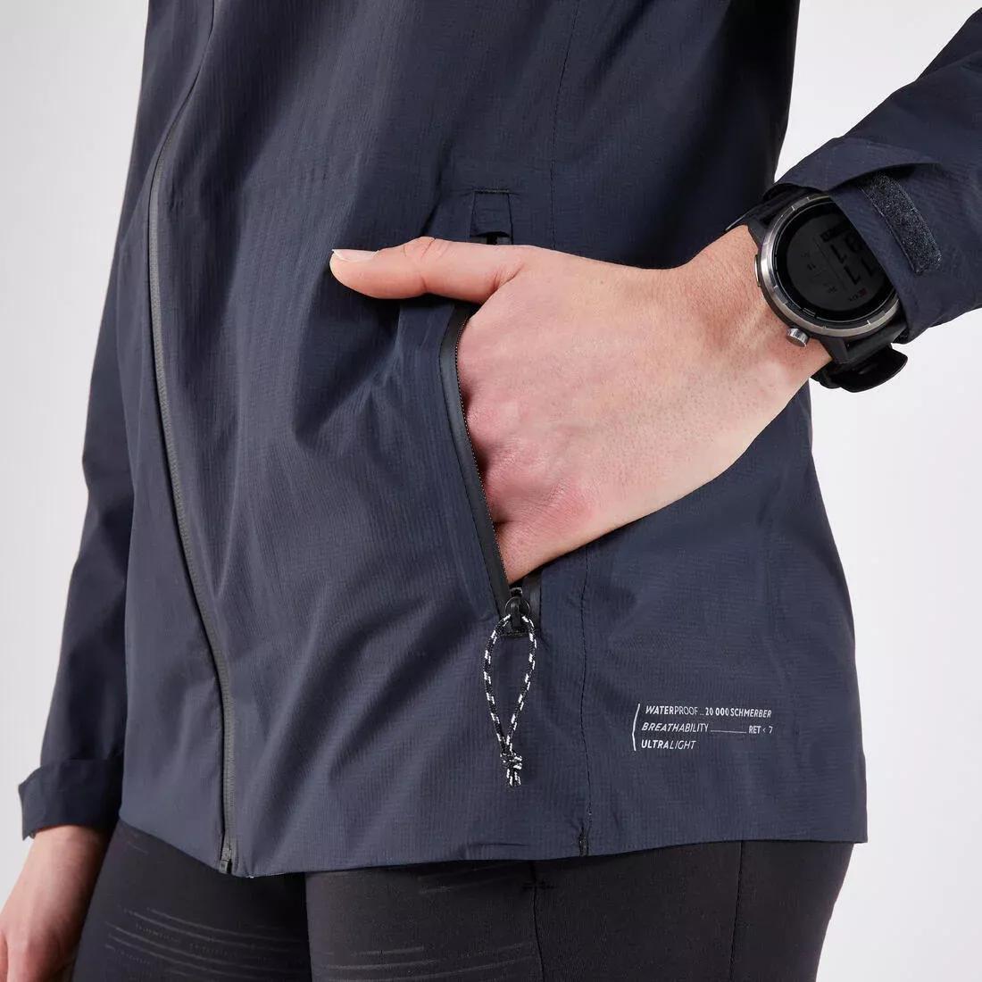 Women Waterproof Running Jacket - Kiprun Run 900 Rain, Grey, 5401_000, large image number 5