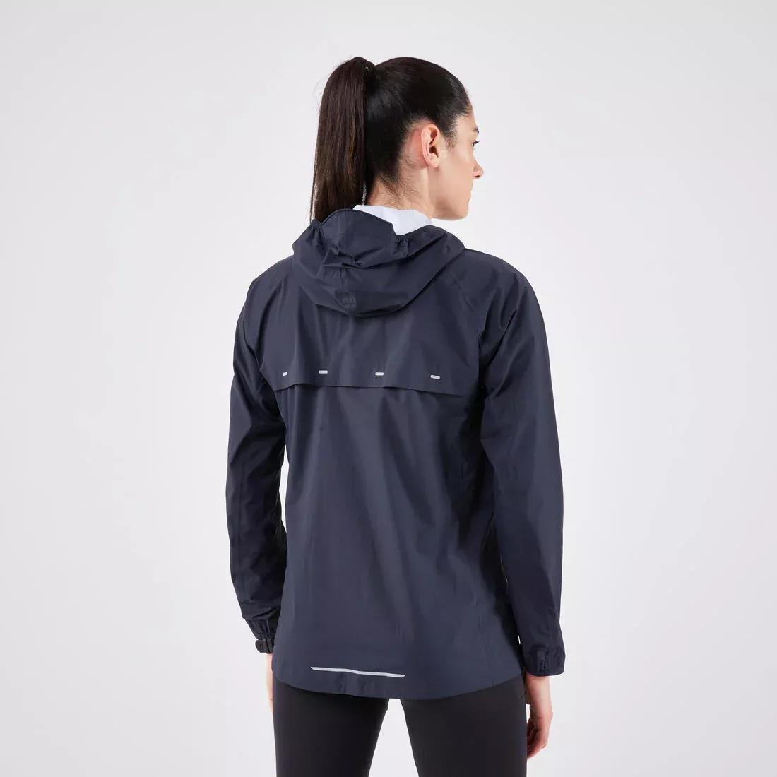 Women Waterproof Running Jacket - Kiprun Run 900 Rain, Grey, 5401_000, large image number 7