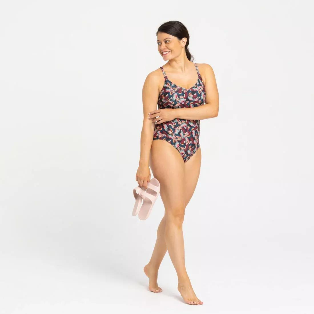 Women Pool Sandals - Slap 100 Basic, Navy, No Color, large image number 8