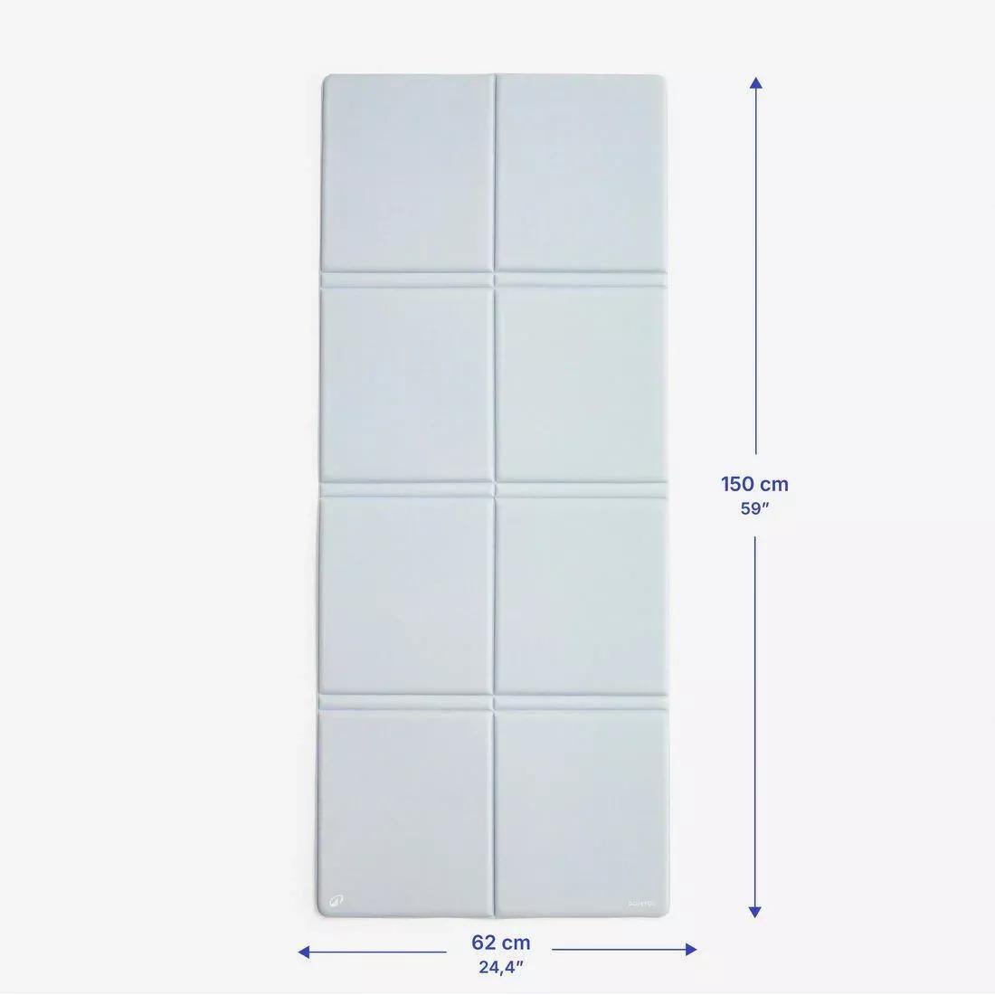 Durable And Comfortable 10mm Folding Fitness Mat, Grey, No Color, large image number 5