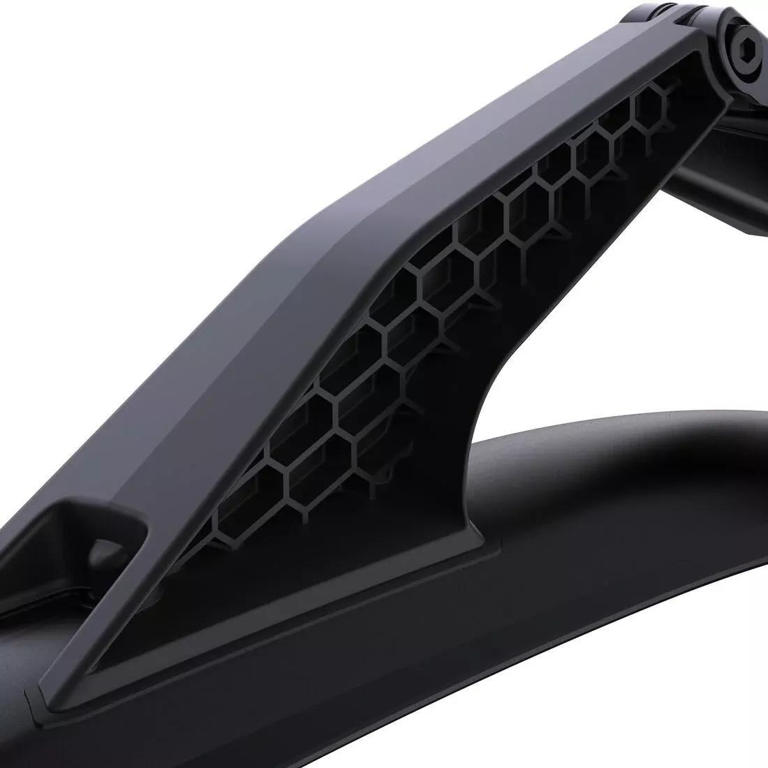 26in - 27.5in - 29in Rear Rigid Mountain Bike Mudguard Kit - V2, Black, No Color, large image number 3