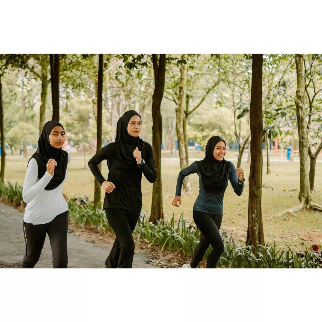 TAUPE PINK Women's KIPRUN V2 Running Hijab, No Color, large image number 5