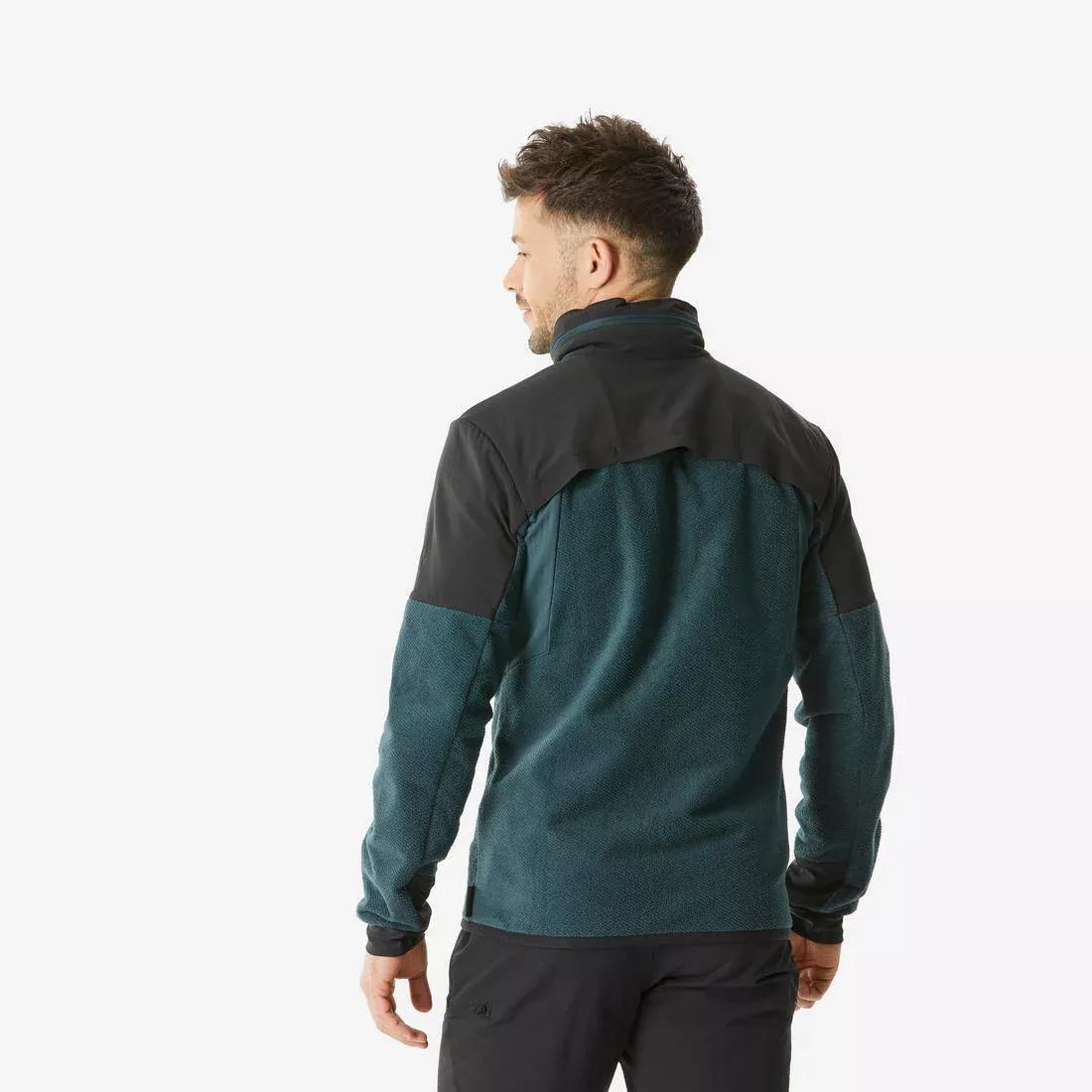 Men Warm Hiking Fleece Jacket - MH500 Mountain, Green, No Color, large image number 3