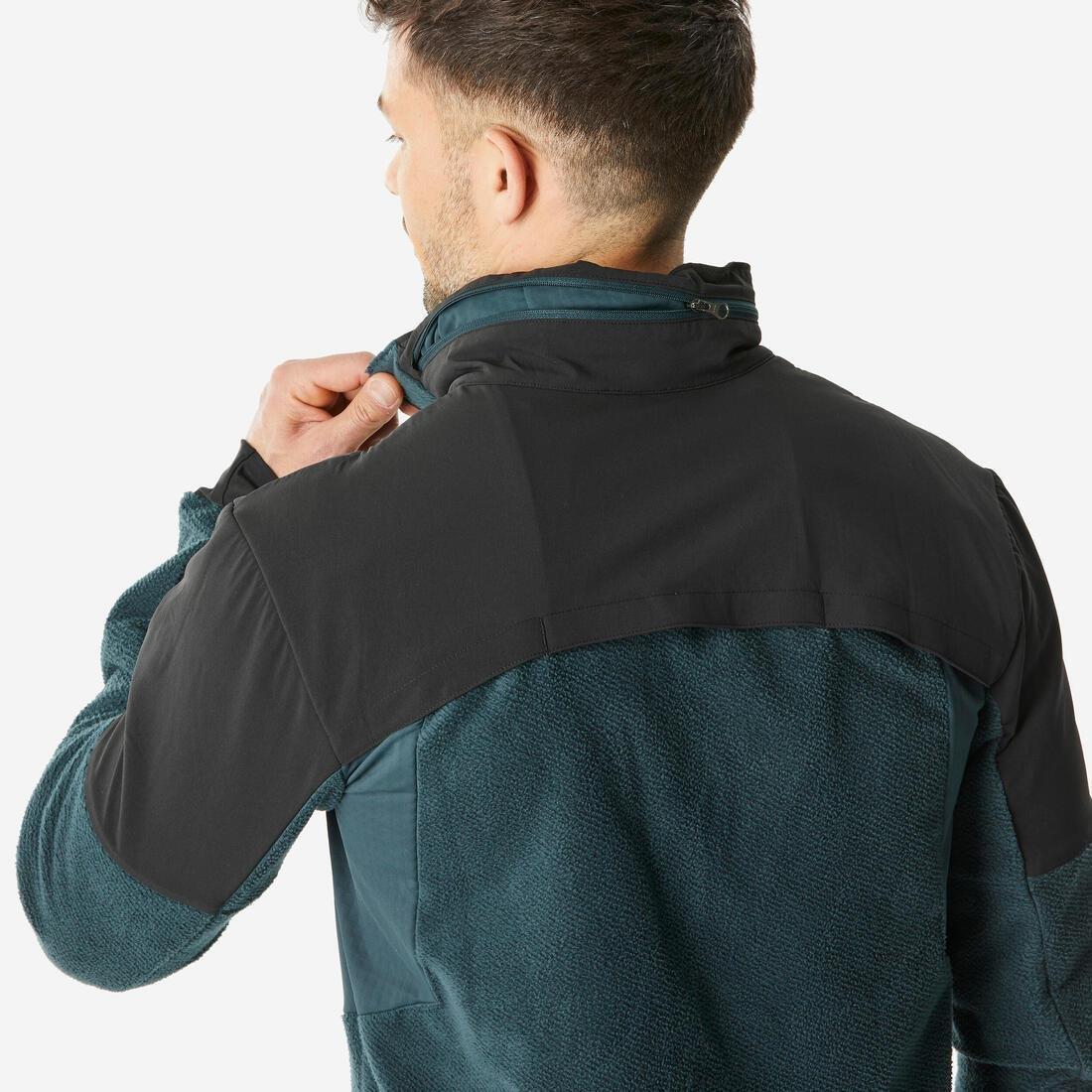 Men Warm Hiking Fleece Jacket - MH500 Mountain, Green, No Color, large image number 5