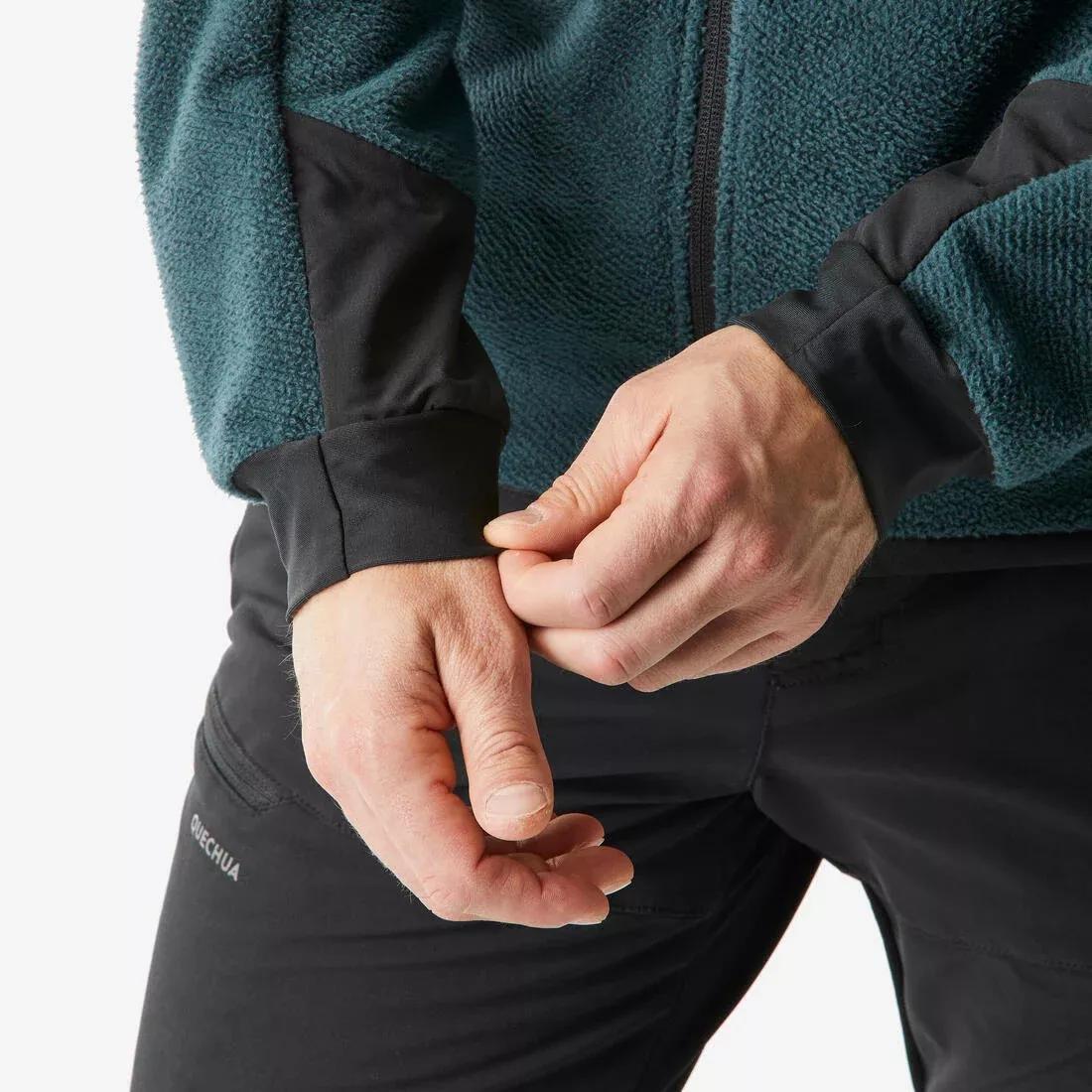 Men Warm Hiking Fleece Jacket - MH500 Mountain, Green, No Color, large image number 8