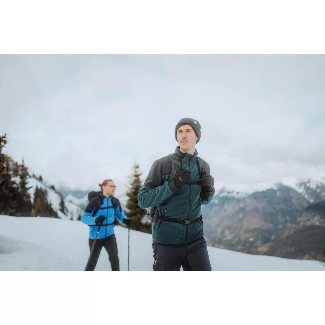 Men Warm Hiking Fleece Jacket - MH500 Mountain, Green, No Color, large image number 9