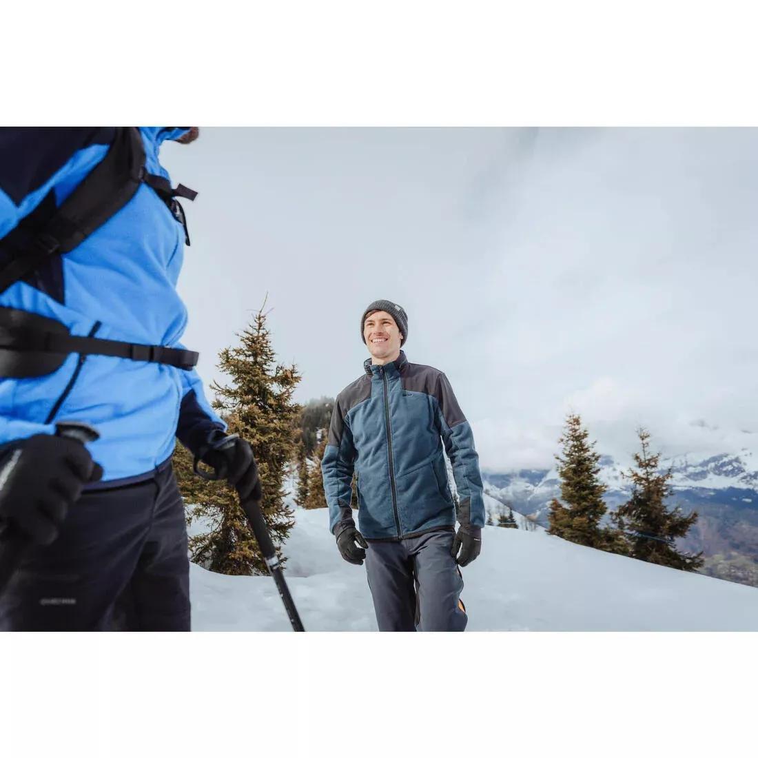 Men Warm Hiking Fleece Jacket - MH500 Mountain, Green, No Color, large image number 11