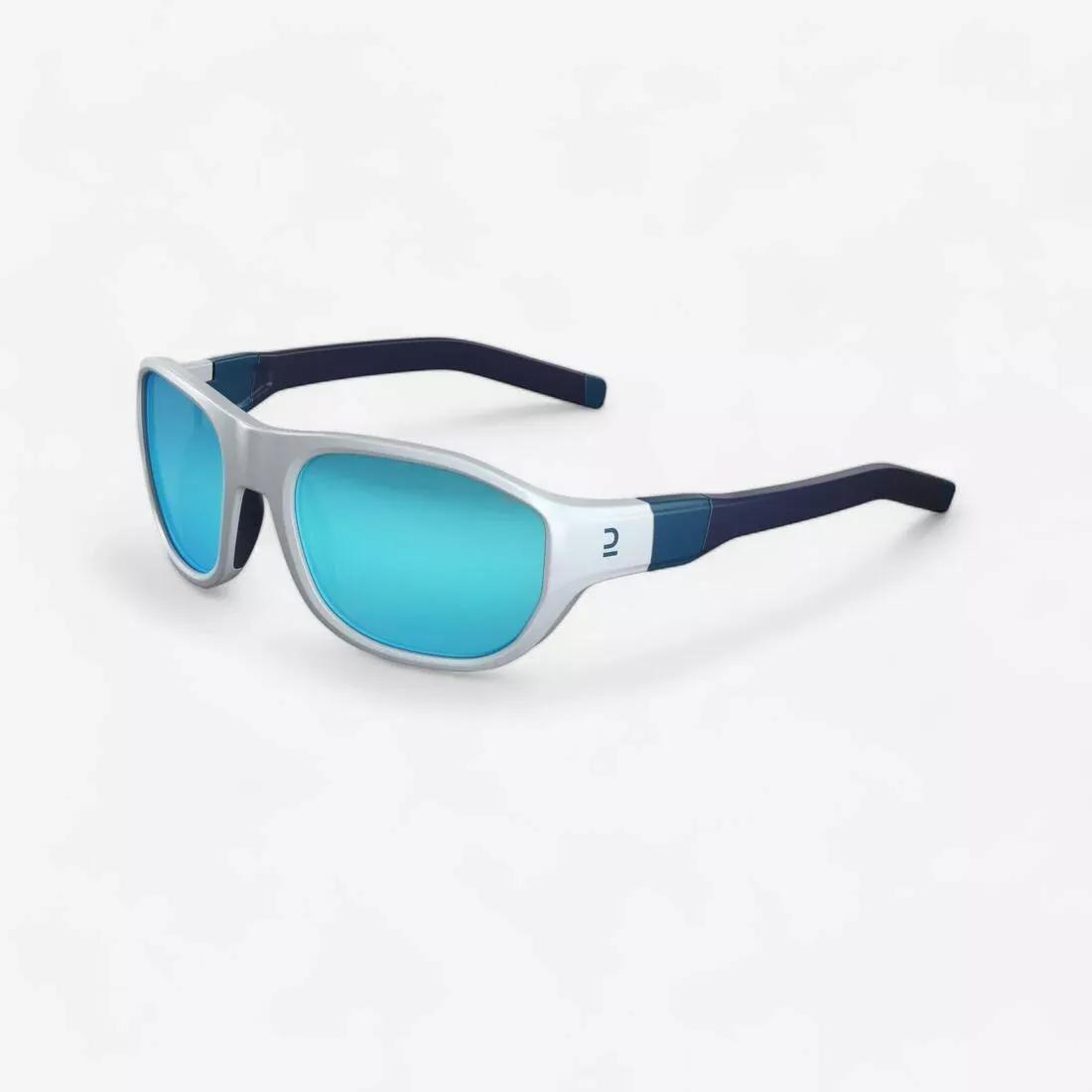 PEARL GREY Kids Hiking Sunglasses - MH T500 - age 6-10 - Category 4, No Color, medium