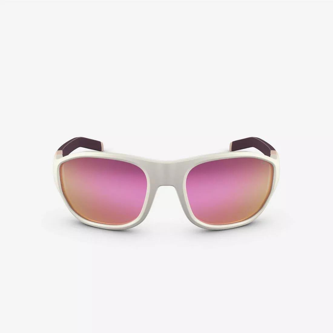 PEARL BEIGE Kids Hiking Sunglasses - MH T500 - age 6-10 - Category 4, No Color, medium