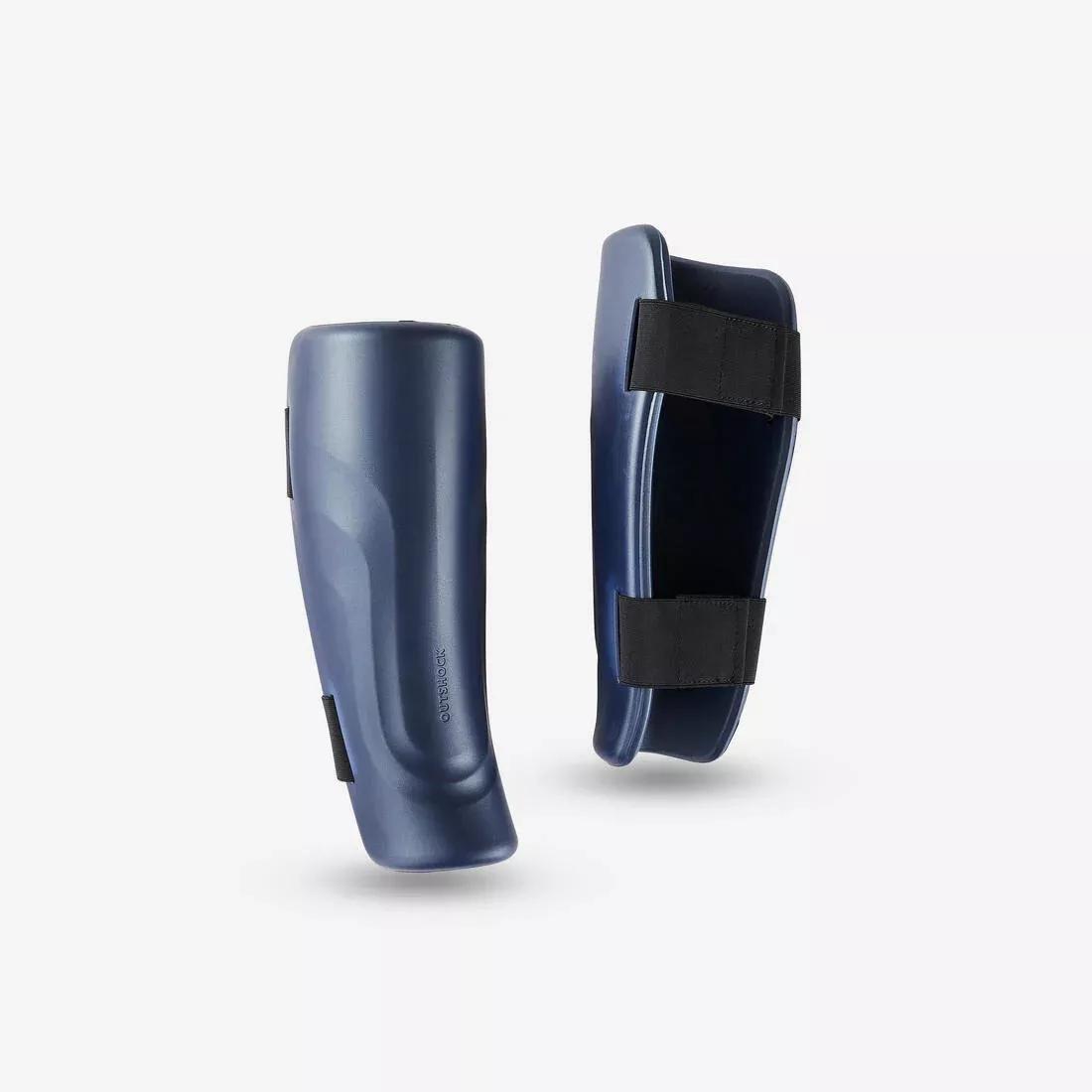 Adult Full Contact and Savate Boxing Shin Pad, Blue, No Color, large image number 1