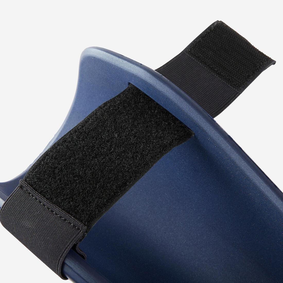 Adult Full Contact and Savate Boxing Shin Pad, Blue, No Color, large image number 3