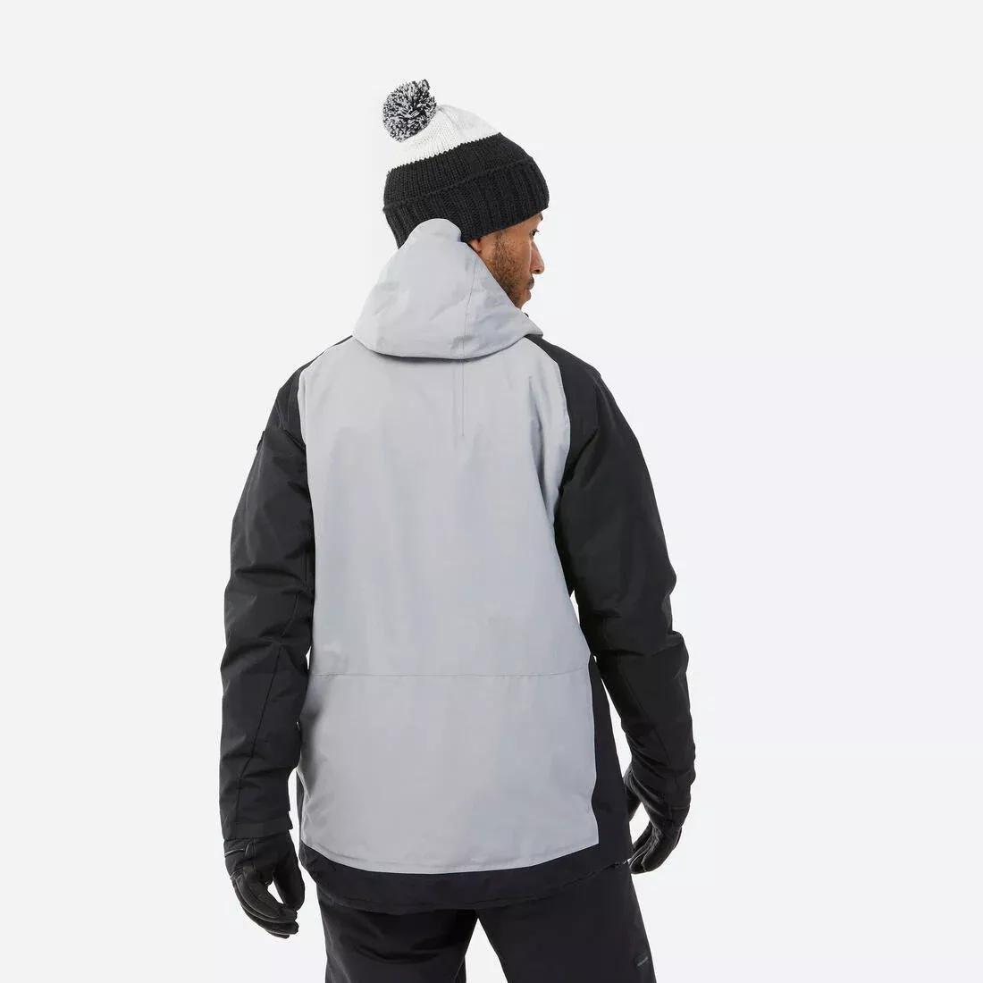 STEEL GREY Men's warm and breathable snowboard jacket, SNB 100, , large image number 3