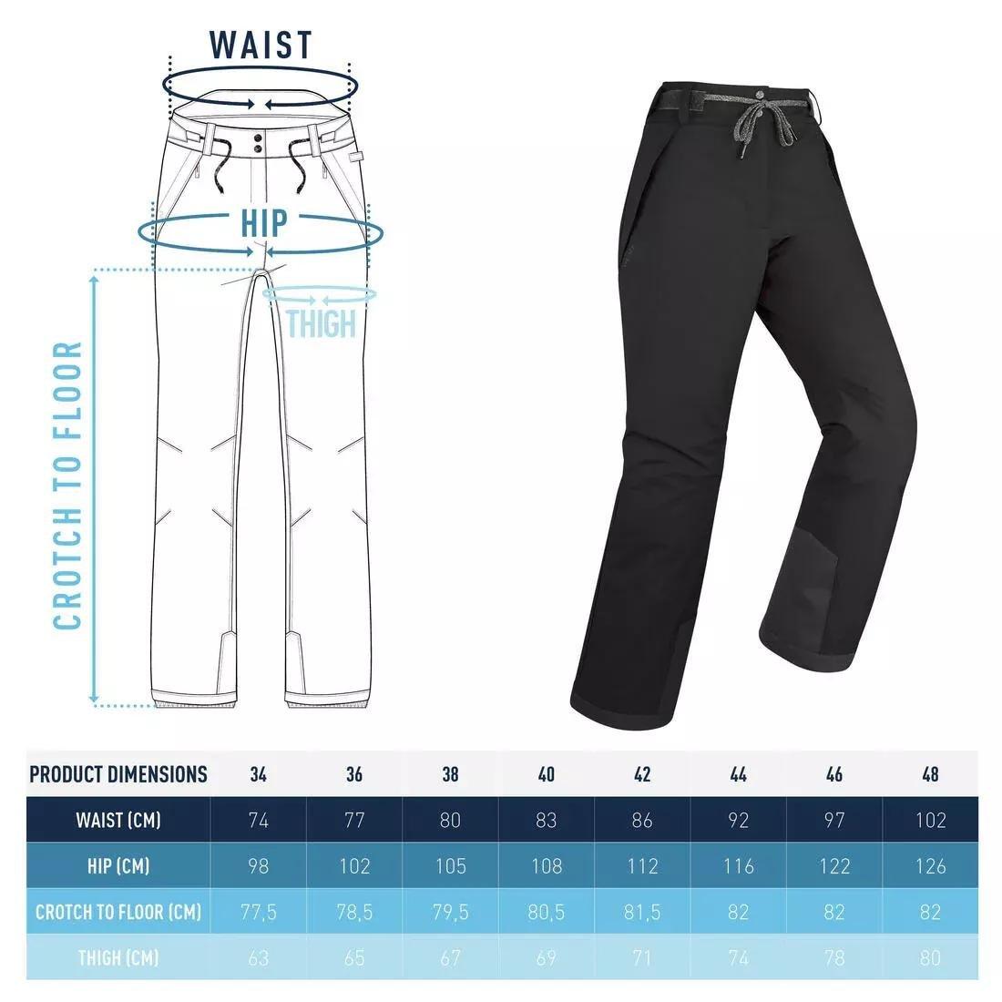 Women durable and waterproof ski and snowboard trousers - SNB 500, Black, No Color, large image number 6