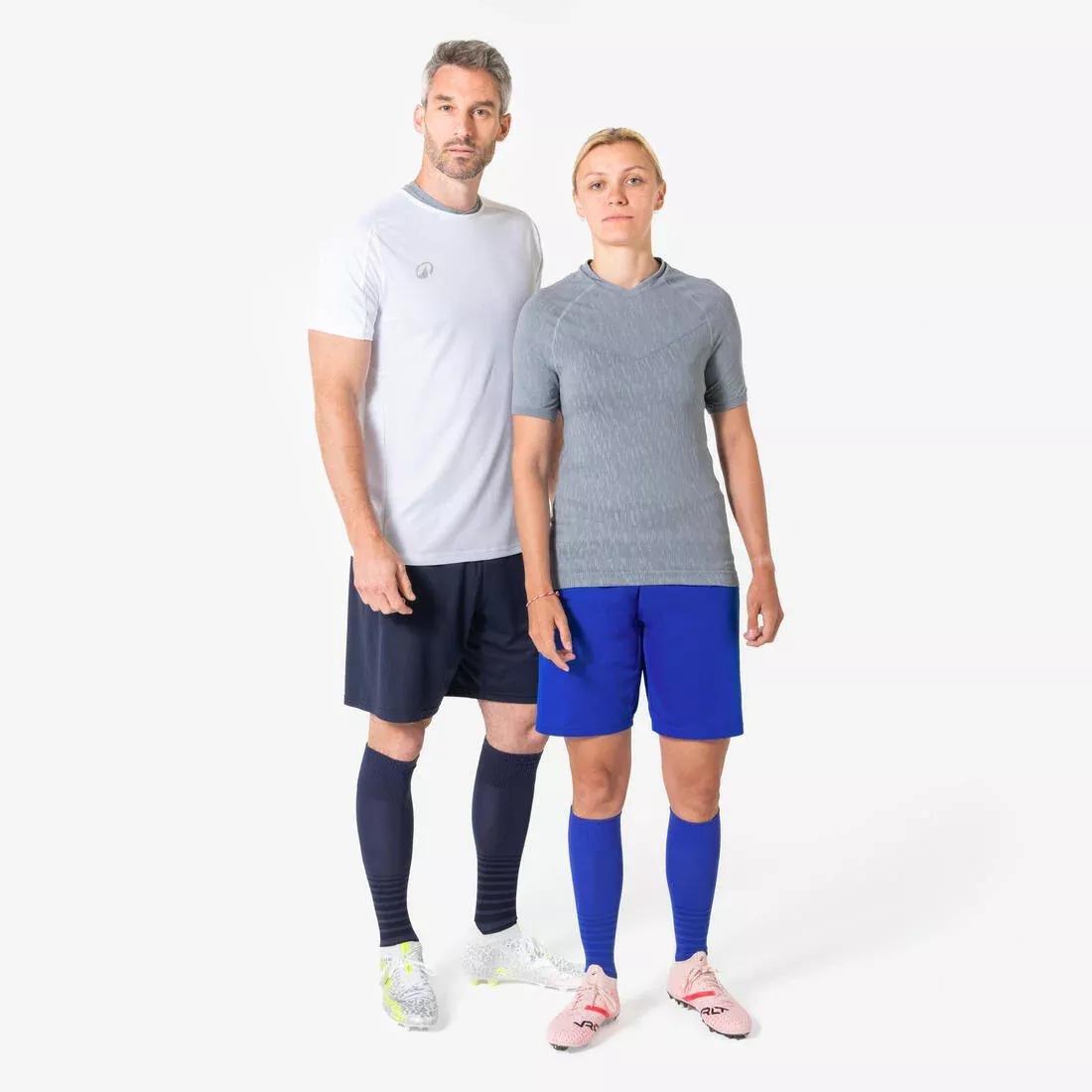 Unisex Short-Sleeved Thermal Football Base Layer Top - Keepdry, Blue, No Color, medium