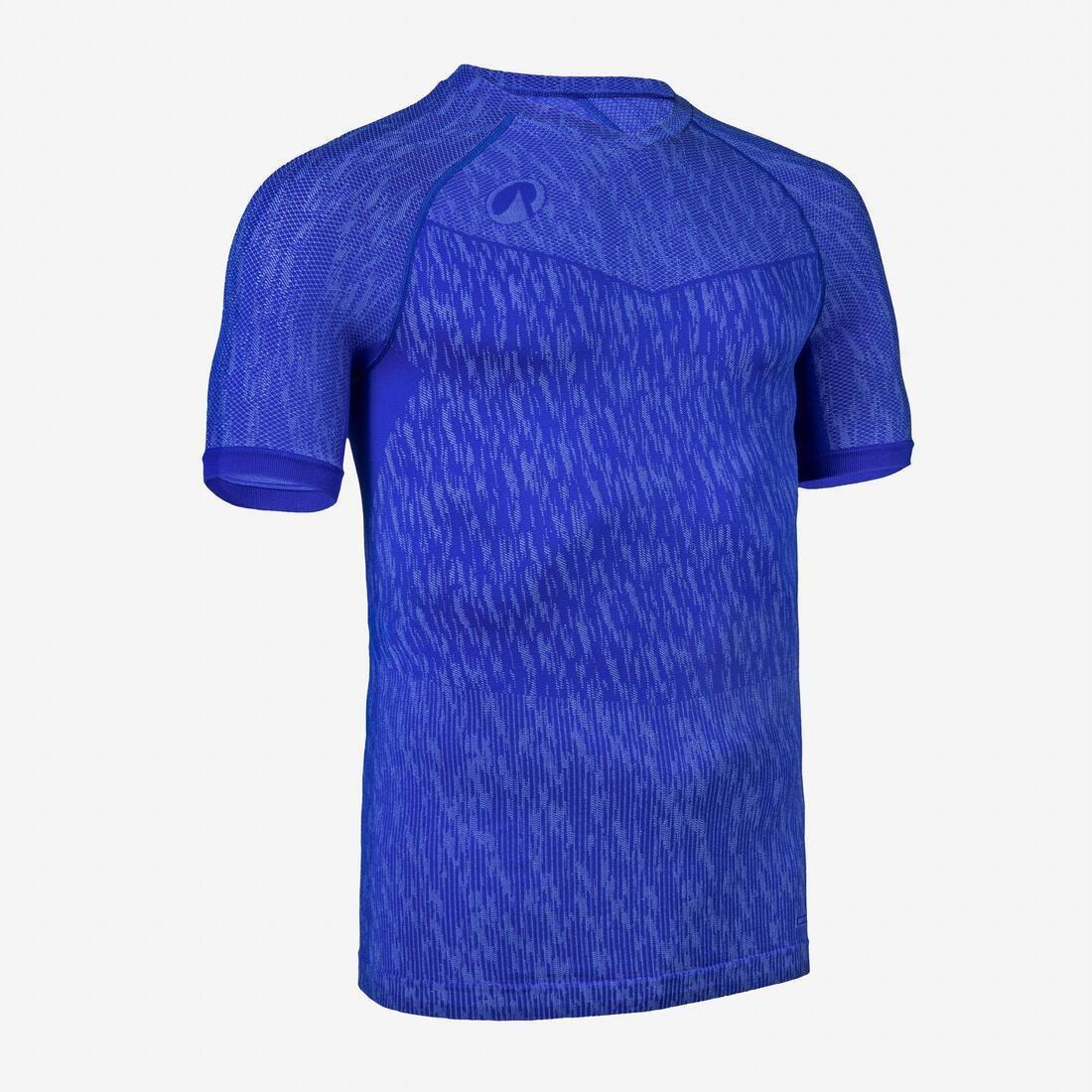 Unisex Short-Sleeved Thermal Football Base Layer Top - Keepdry, Blue, No Color, medium