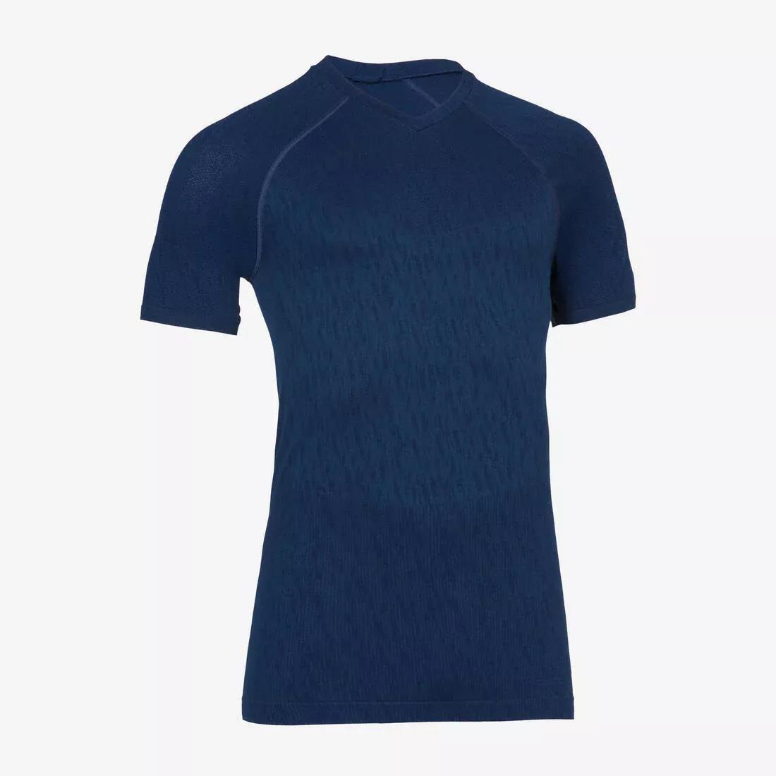 Unisex Short-Sleeved Thermal Football Base Layer Top - Keepdry, Blue, No Color, medium