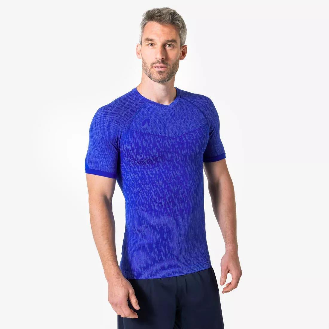 Unisex Short-Sleeved Thermal Football Base Layer Top - Keepdry, Blue, No Color, large image number 6