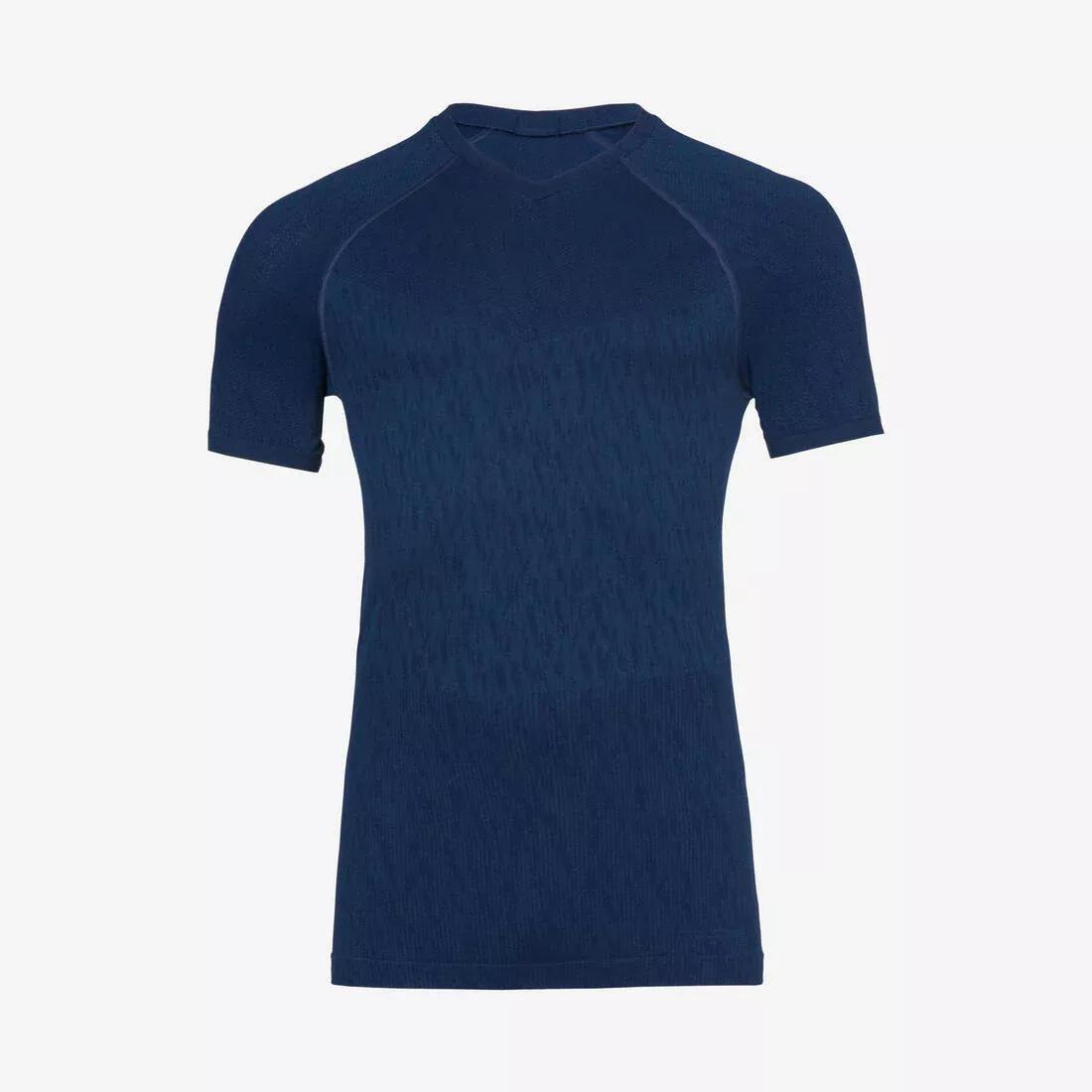 Unisex Short-Sleeved Thermal Football Base Layer Top - Keepdry, Blue, No Color, large image number 7