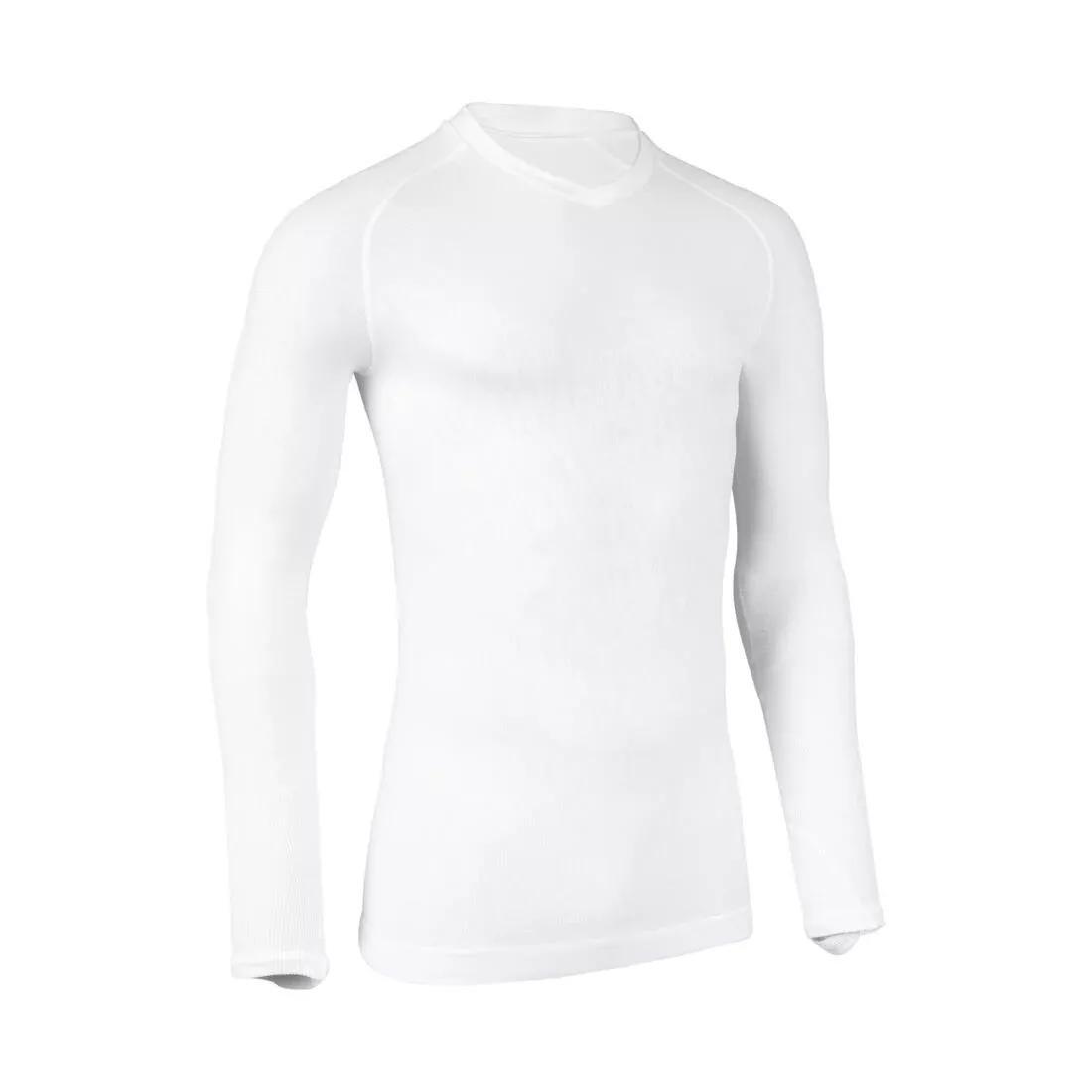 Adults Football Long-Sleeved Seamless Thermal Base Layer Top - Keepdry, White, No Color, medium