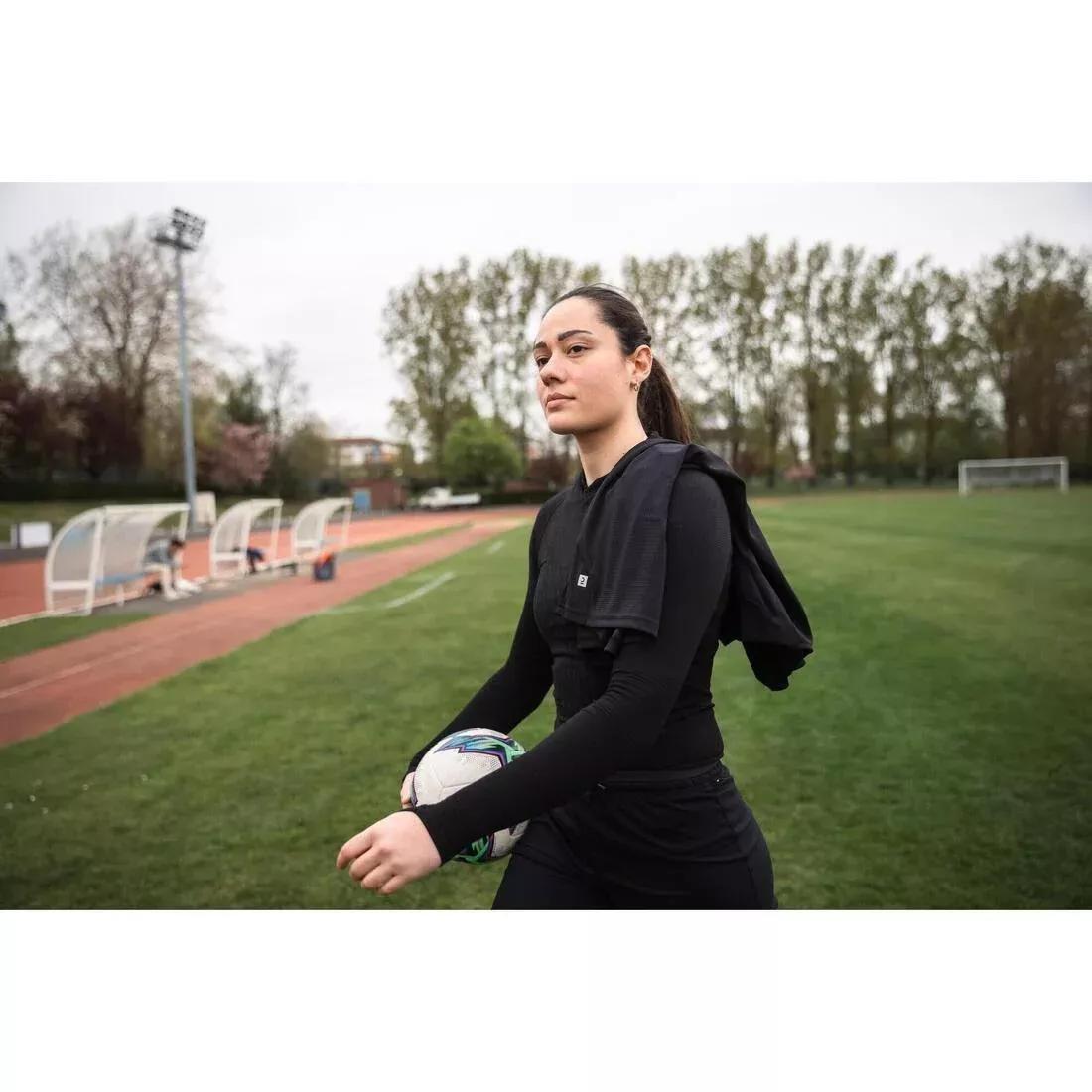 Adults Football Long-Sleeved Seamless Thermal Base Layer Top - Keepdry, White, No Color, large image number 13