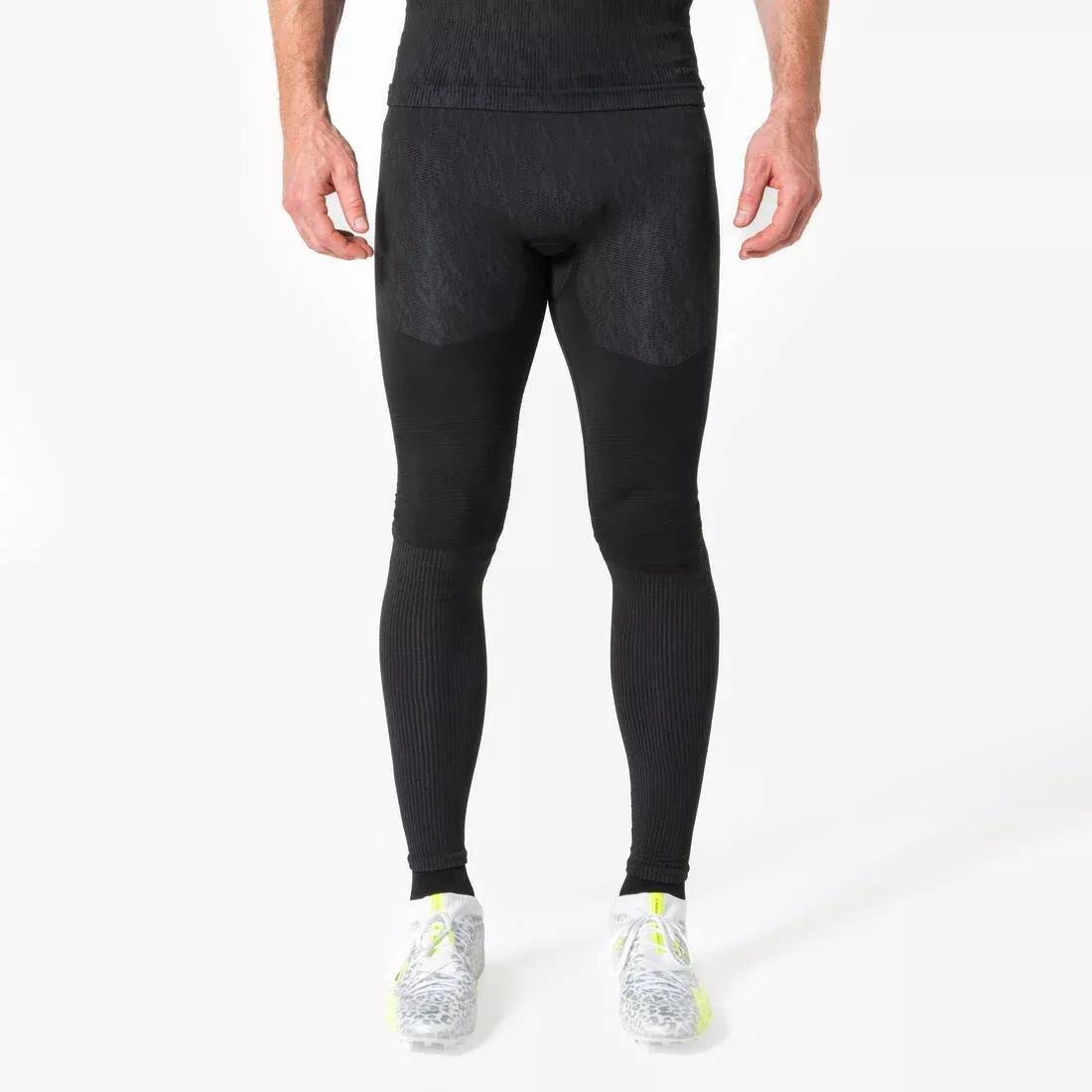 Adults Thermal Base Layer Tights Keepdry, Black, No Color, large image number 2