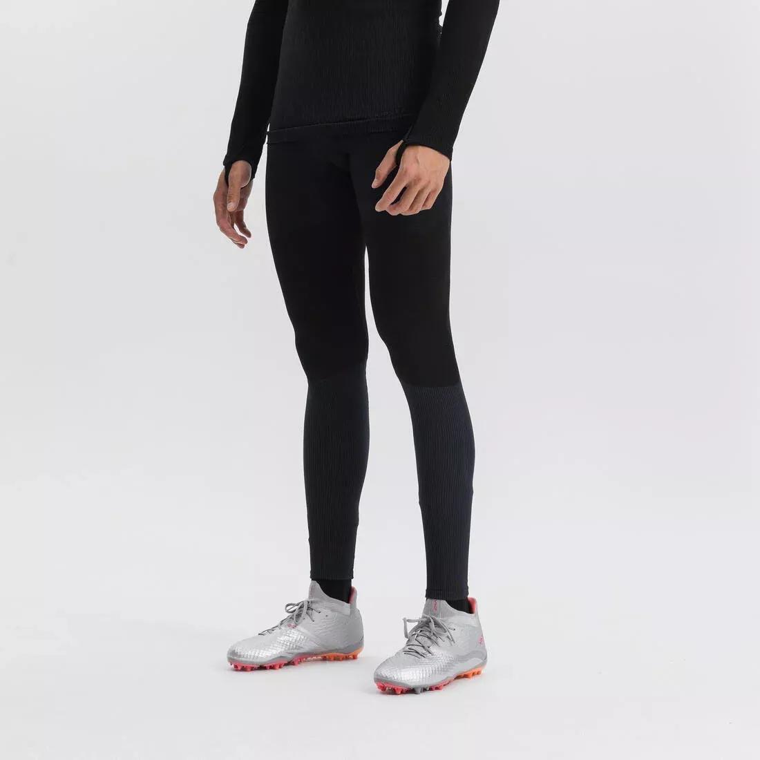 Adults Thermal Base Layer Tights Keepdry, Black, No Color, large image number 5