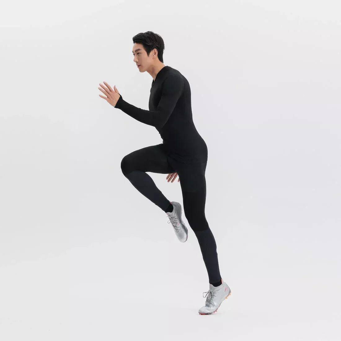 Adults Thermal Base Layer Tights Keepdry, Black, No Color, large image number 6