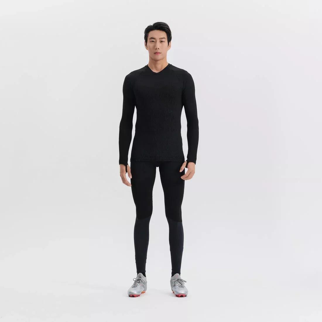 Adults Thermal Base Layer Tights Keepdry, Black, No Color, large image number 7