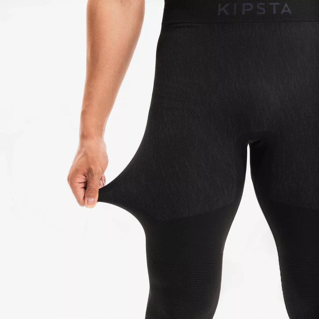 Adults Thermal Base Layer Tights Keepdry, Black, No Color, large image number 8