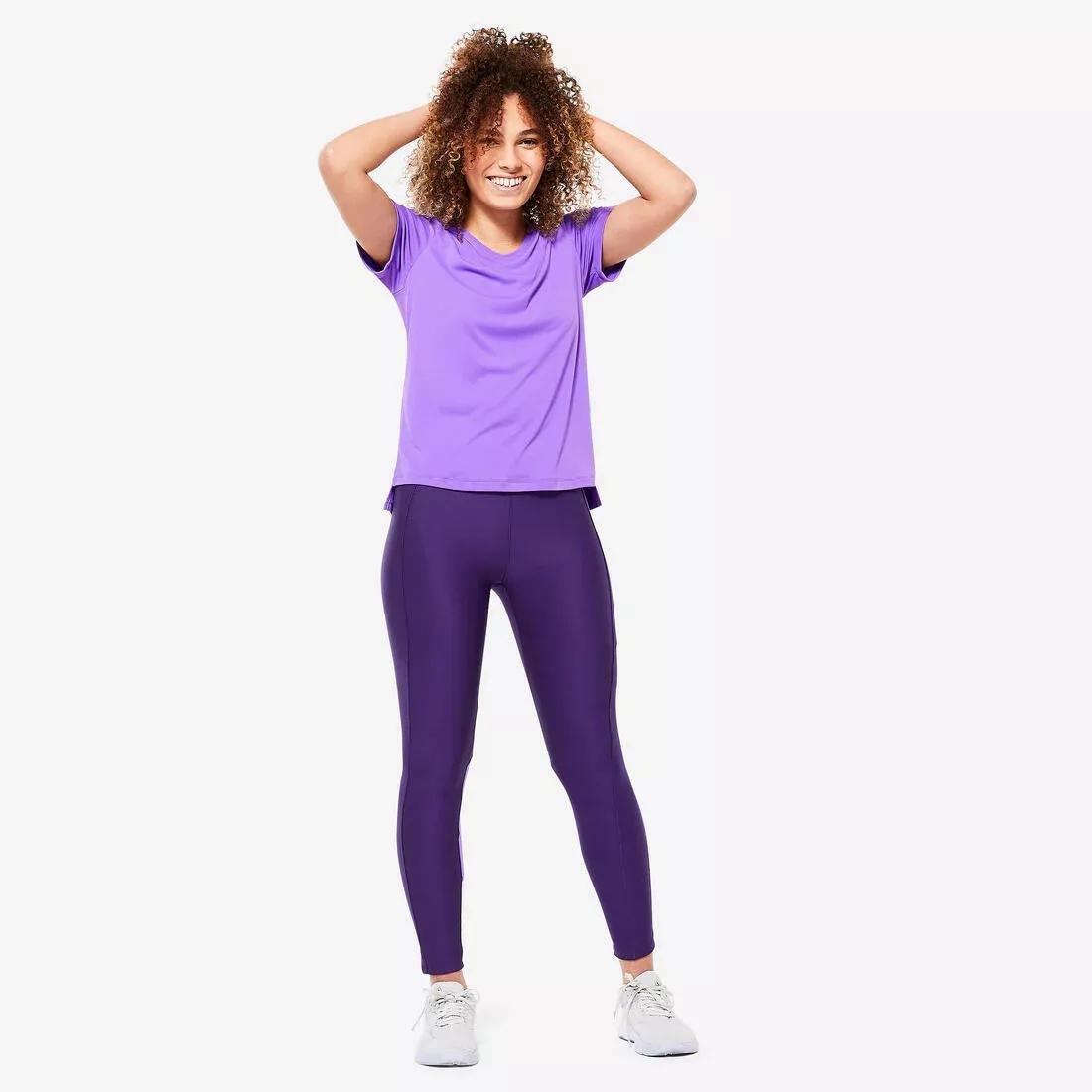 Women Short-Sleeved Cardio Fitness T-Shirt, White, , large image number 7