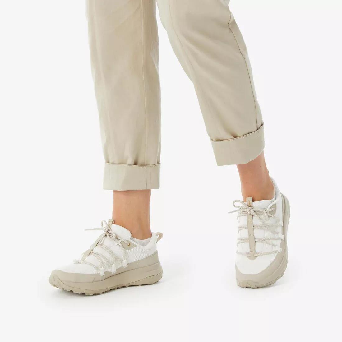Women linen hiking trousers - NH500, Beige, No Color, large image number 7