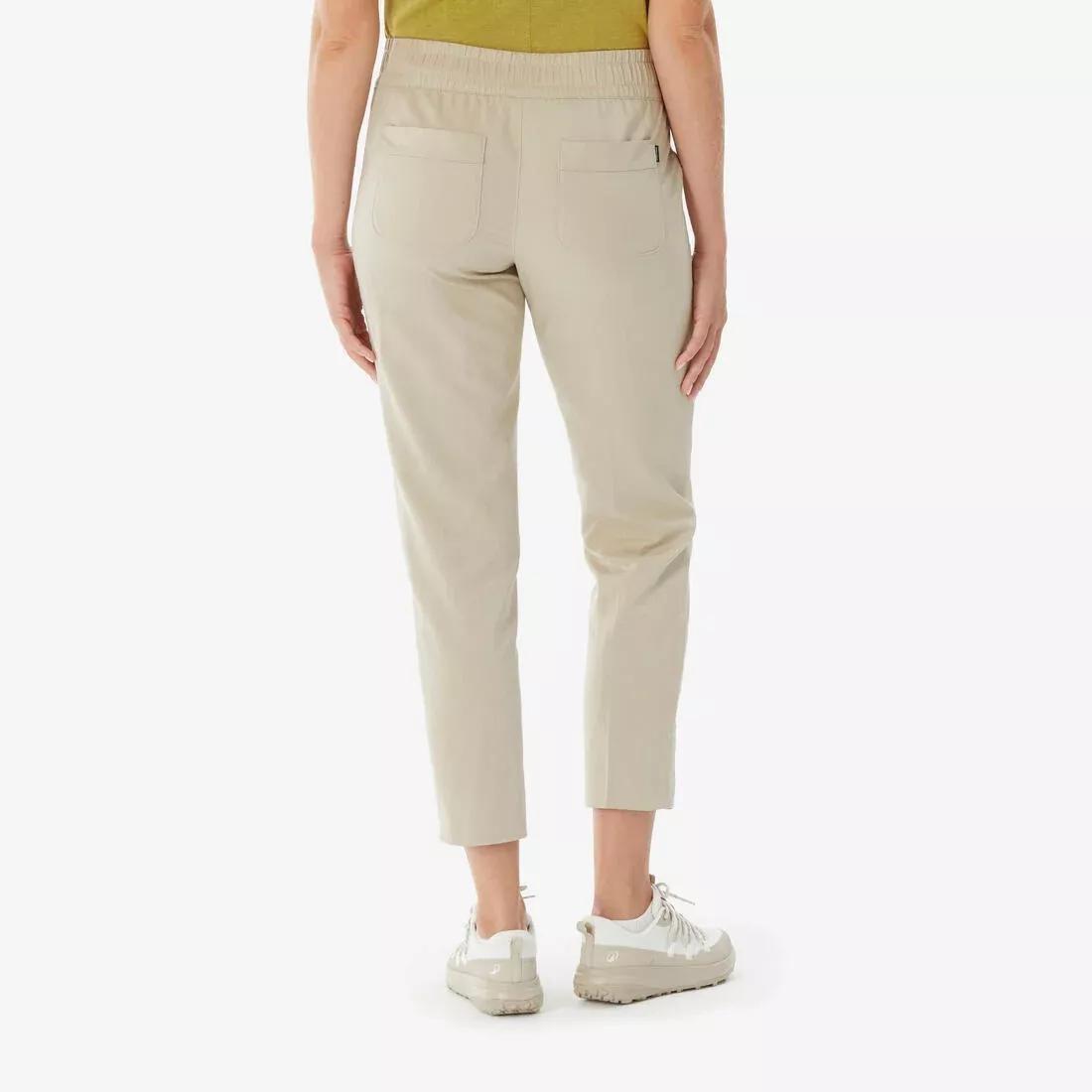 Women Linen Hiking Trousers - NH500, Green, No Color, large image number 6