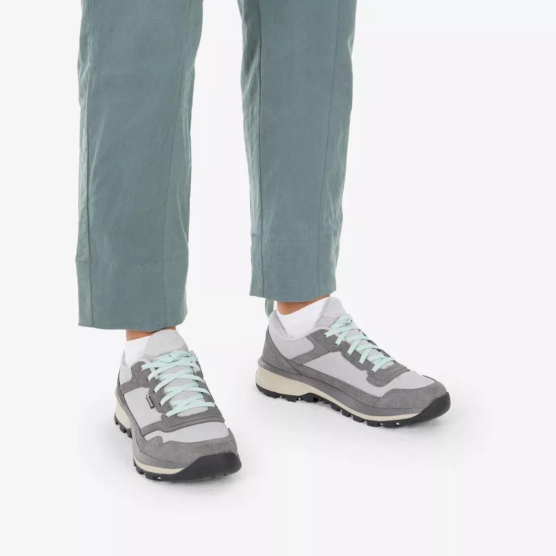 Women Linen Hiking Trousers - NH500, Green, No Color, large image number 8