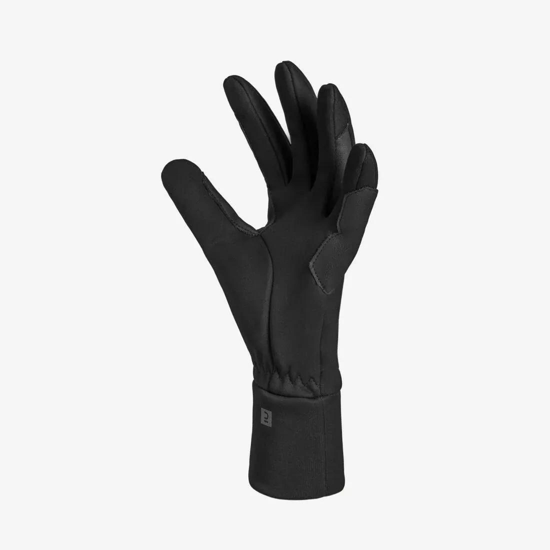 Horse Riding Gloves 100 Warm, Black, No Color, large image number 3